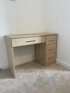 Freestanding dresser/desk in light natural casella oak to match wardrobes fitted at the same time in Wynyard